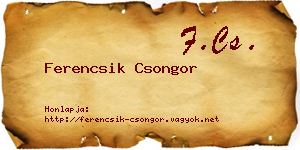 Ferencsik Csongor névjegykártya