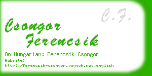 csongor ferencsik business card